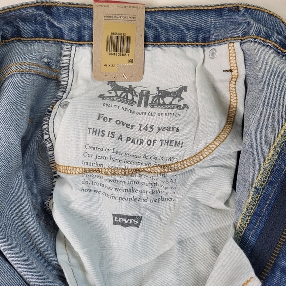 Men's Levi's 550 Relaxed-Fit Stretch Straight Blue Jeans 46x32 New. Big … - Picture 14 of 15